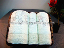 100% Cotton Guest Towel Sets Beige color, decoration bath towel sets