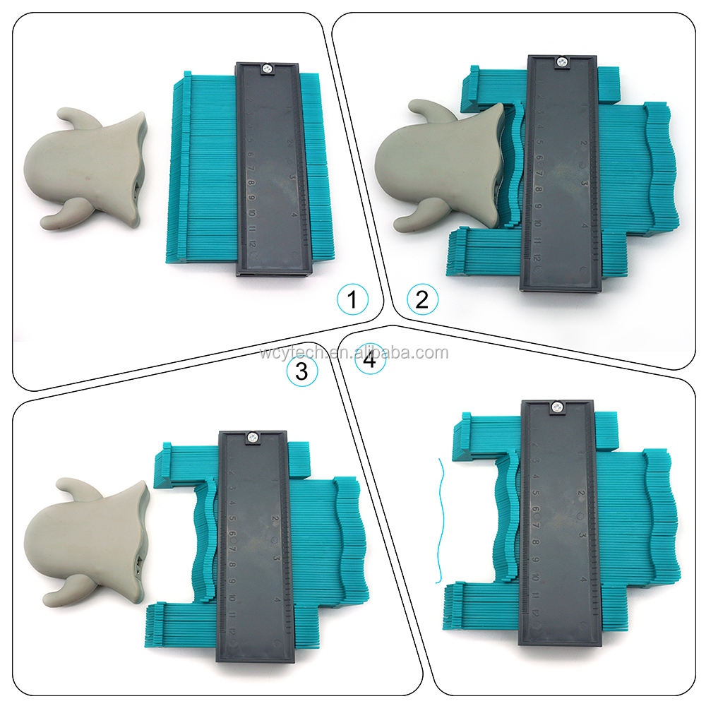 Multi Function Measuring Tool Plastic Profile Duplication Contour Gauge