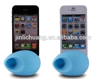 Egg Shape Silicone Mobile Phone Speaker,Silicone Phone speaker,Cell Phone Speaker