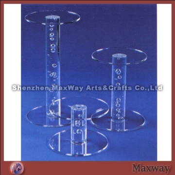 Crystal tall round acrylic cupcake holder