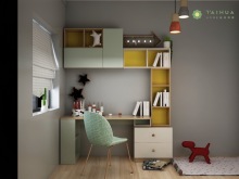 Light Green Kids' Desk and Book Shelf