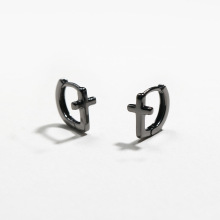 Simple Style Non-Tarnish 925 Silver Minimal Cross Earrings