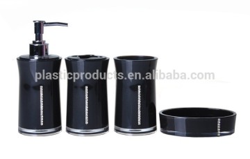 Plastic Black Bathroom Set Lover Bathroom Set