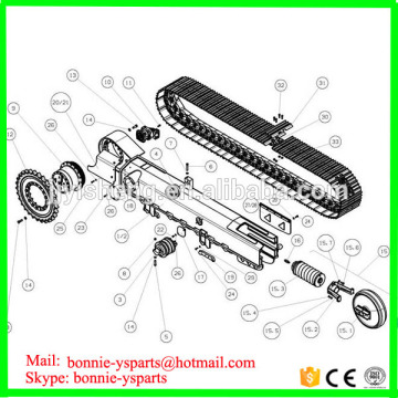 track roller carrier roller srocket idler track shoe track chain cat undercarriage parts