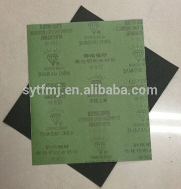 green color wet and dry abrasive paper