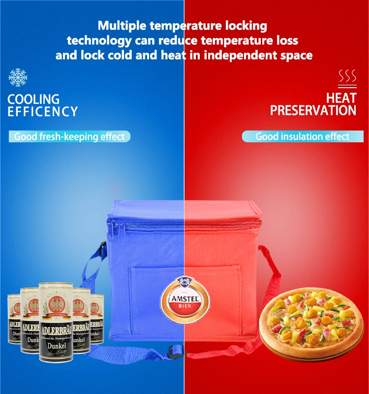 Reusable Thermal Insulated Grocery Cool Carry Cooler Lunch Bag for Food Cooler Bag