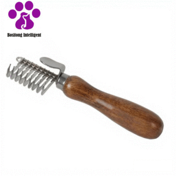 Eco-Friendly Walnut Wood Split Comb for Pets