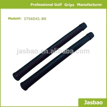 Black Geniune Leather Golf Stitching Grips