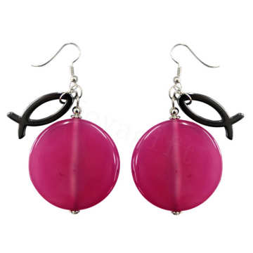 Natural Gemstone Agate Earring