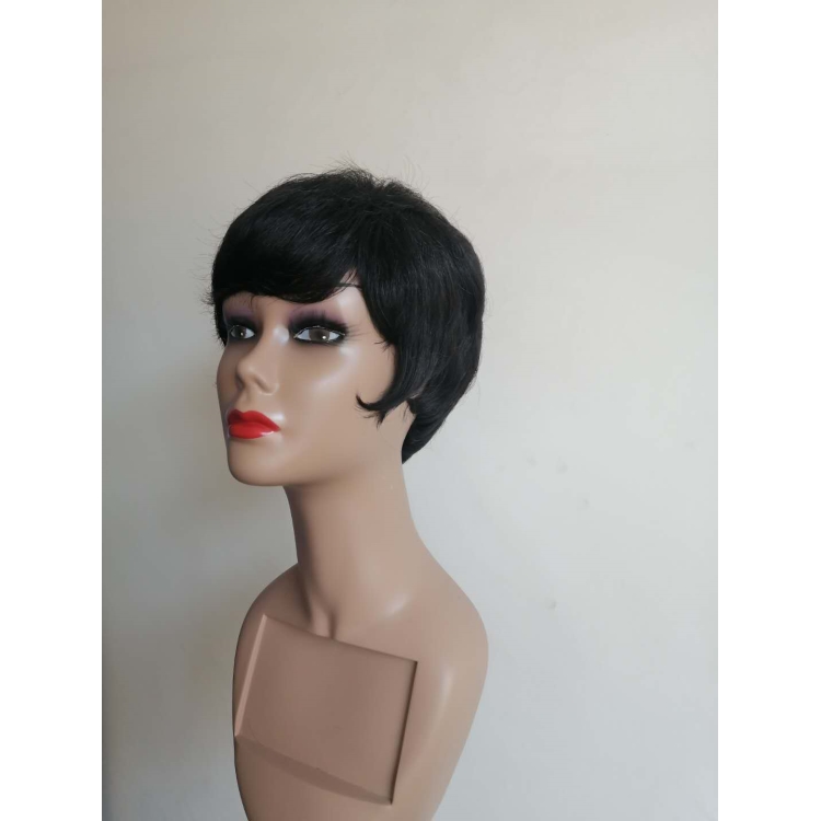 Finger Wave Short Brazilian100% Human Wigs Pixie Short Wigs for Black Women Peruvian and Brazilian Human Hair Paypal 150% 6"