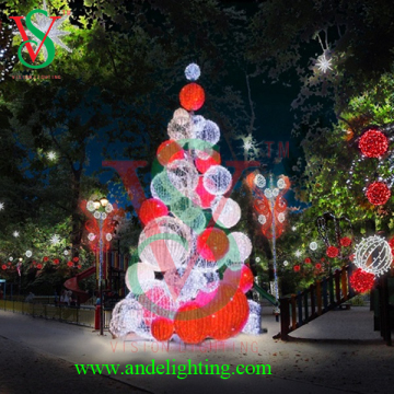 Christmas tree 3D tree ball lights 3d deco large outdoor christmas balls light