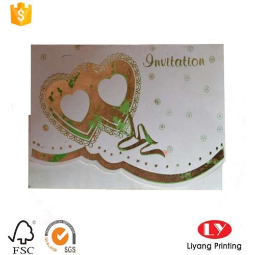 Luxury paper wedding invitation gift card printing