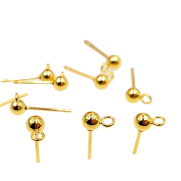 Unique Stainless Steel Gold Plated Earring Posts for Wholesale