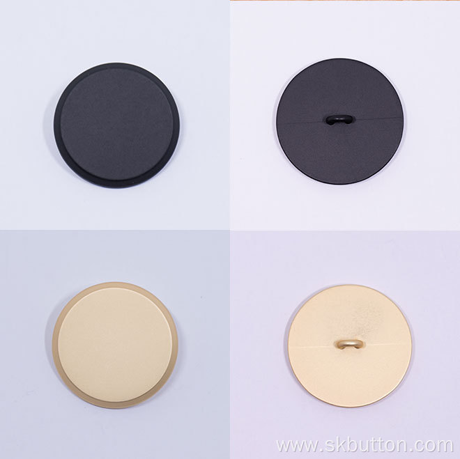 matt black shank buttons flat back button