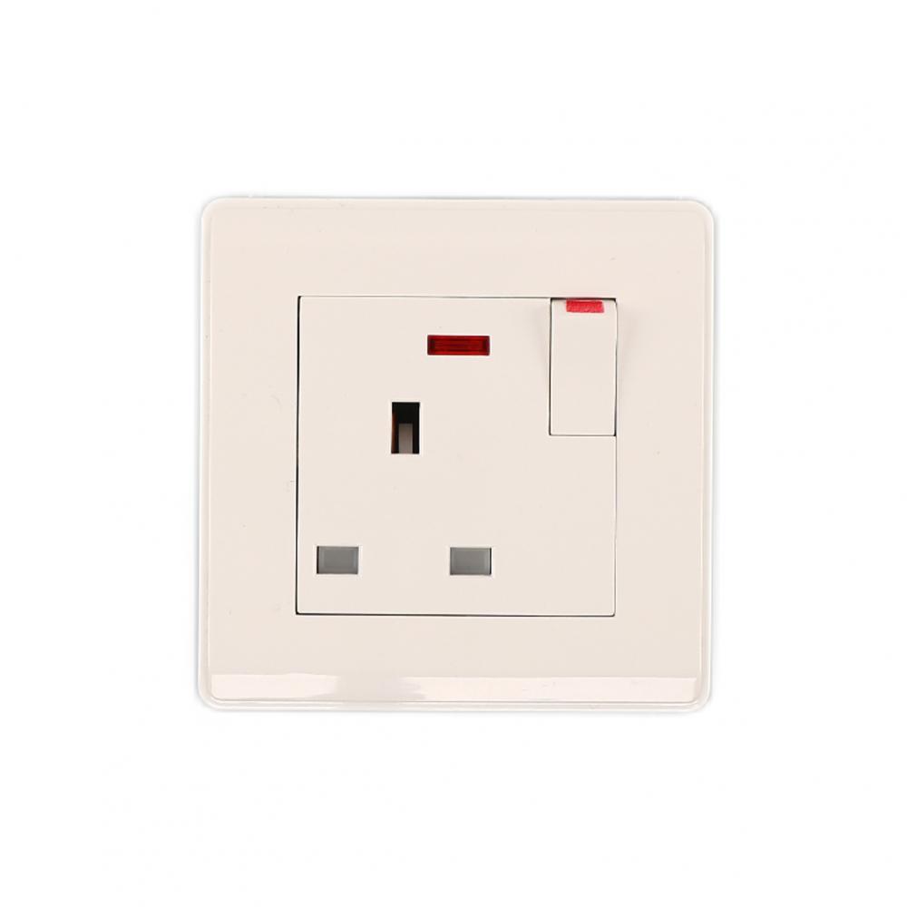13A Wall Switch Power Socket With Neon