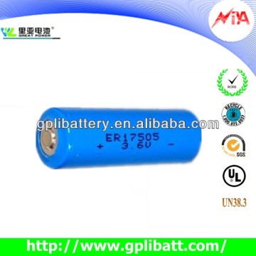 3.6volts battery lithium thionyl chloride er17505