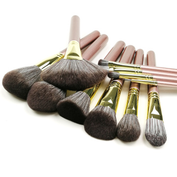 Set di pennelli per trucco di lusso in rame 11PC