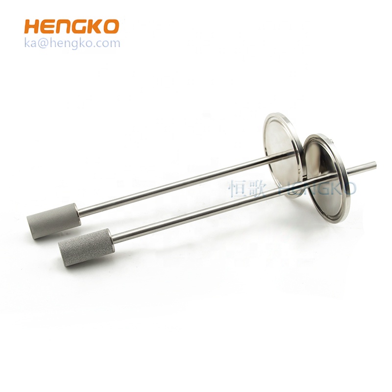 Tri-clamp 3/8" NPT male sintered stainless steel 316L beer brewing carbonation stone