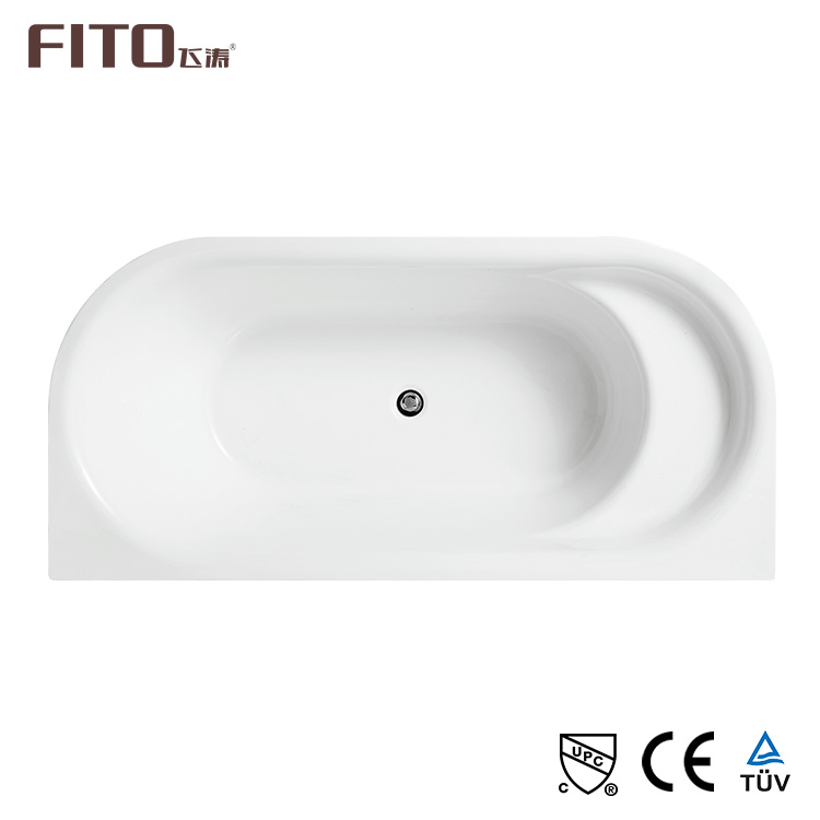 Hot Selling White Acrylic Standard Sizes Free Standing Soaking Bathtub