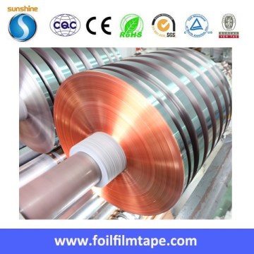 High shielding insualtion copper foil copper tape CU/PET for cables