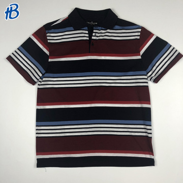 high quality custom short-sleeved striped polo shirts