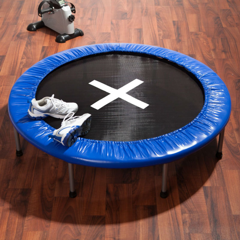 36" Mini Trampoline Exercise Trampolines with Safety Pad, Fitness Rebounder Trampoline for Adults Kids Indoor Outdoor Exercise