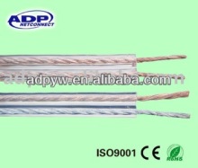 Flexible Transparent speaker cable, 2 core speaker cable supplier, made in china flex cable , VCD, DVD, VCR