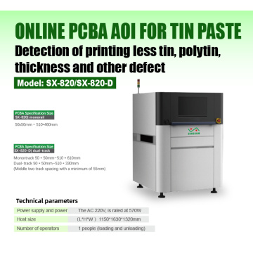 SMT Online PCBA Solder Paste Máquina de inspección óptica