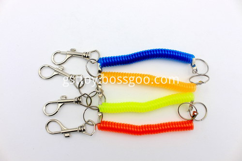 Neon Stretchy Coil Spring Keychain