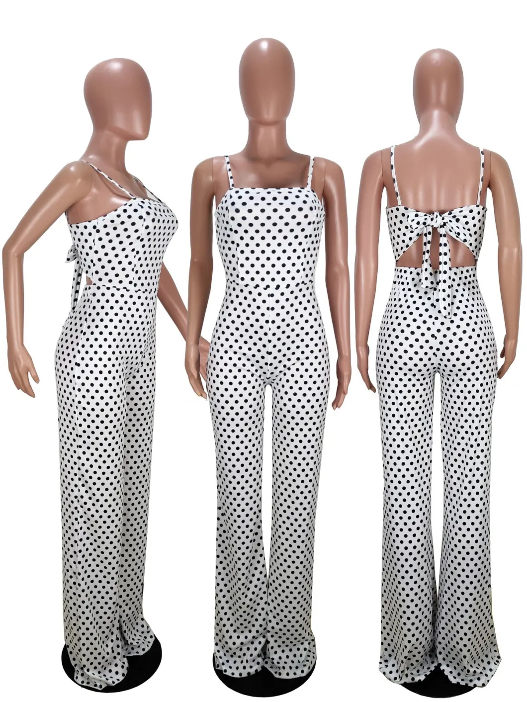 New Commodity Romper Women Polka Dots Elegant Jumpsuit Full Length One Shoulder Backless Womens Jumpsuits