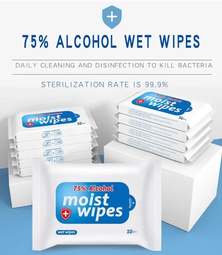 Antiseptic Wipe Disinfectant Wet Wipes, Large Medical Anti Bacterial Wipes