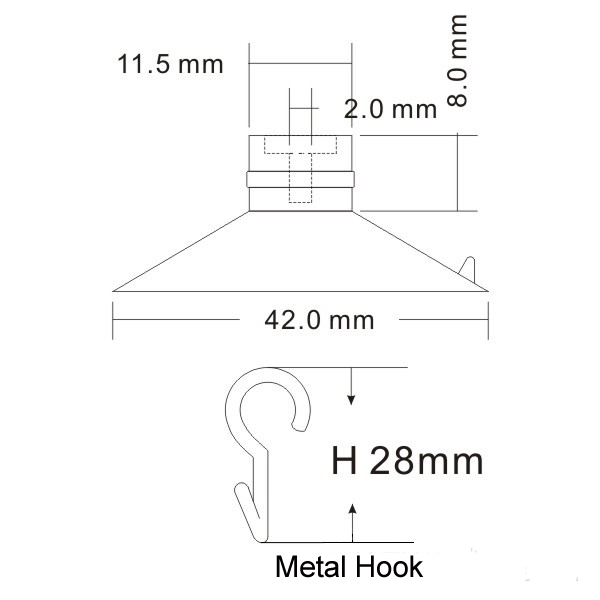 Superior Stick Firmly Suction Cups With Metal Hook