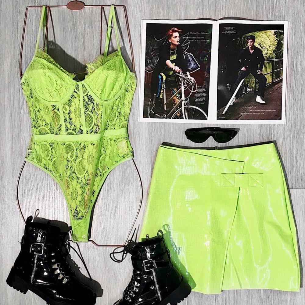 neon green lingerie