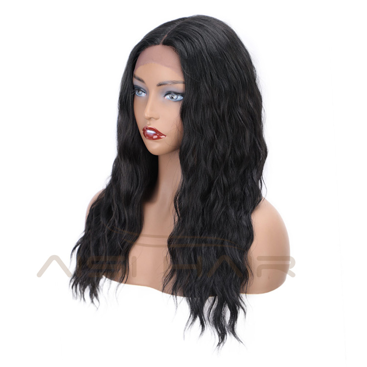 Black Middle Part Long Natural Wave New Design Synthetic Long Wavy Lace Front Wigs Lace Front Wigs for Black Women