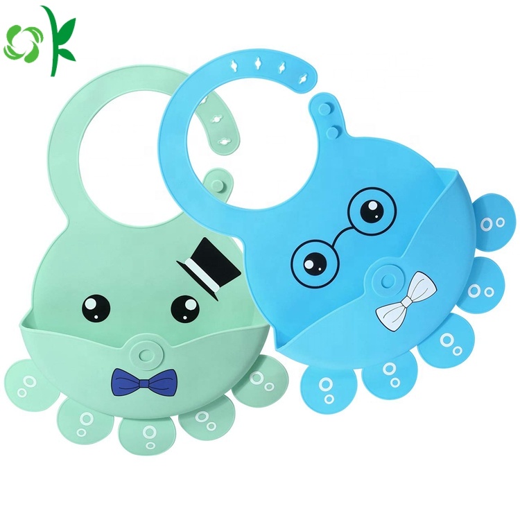 Cute Octopus Shape Silicone Baby Bibs