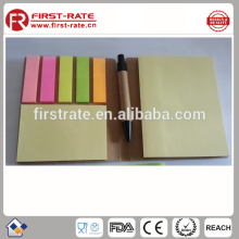 Promotional sticky note with pen