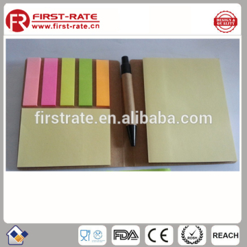 Promotional sticky note with pen