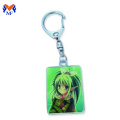 Metal stainless iron custom simple resin keychain