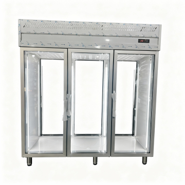 Double sided glass door refrigerator