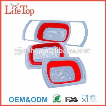 Novelty Design Over the Sink Kitchen Strainer Green & Grey