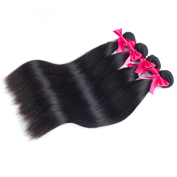 Wholesale Straight Raw Indian Hair Extensions 9A Grade 100 percent Human Hair Bundles With Lace Frontal Closure