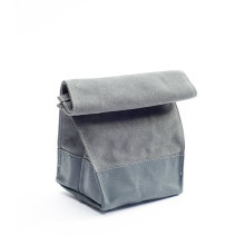 handmade vintage waxed canvas luch bag for office