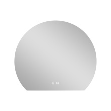 Modern Semi-circular Frameless LED Mirror with Defogger