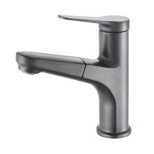 Modern Brass Bathroom Pullout Faucet with 1080 Degree Swivel