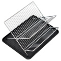 Kitchen Folding Dish Drainer Rack with Tray