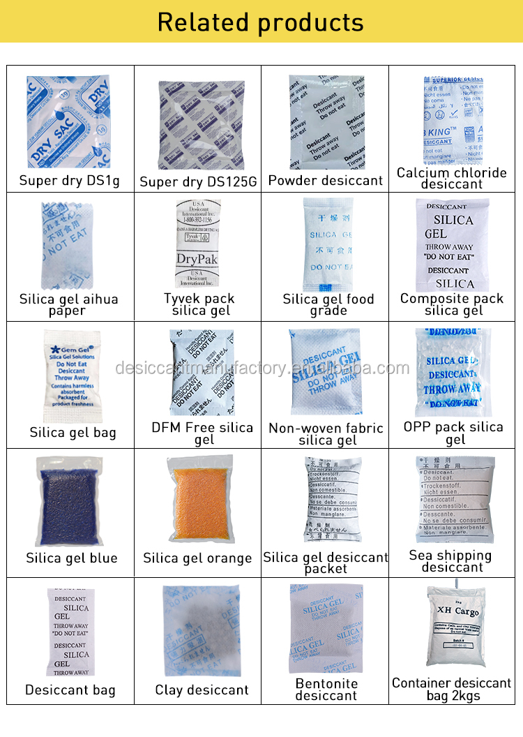 Moisture absorber granule silica gel sticker sealant China silica gel desiccant