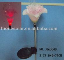 Plastic Flower Spile Solar Garden Light In Pink
