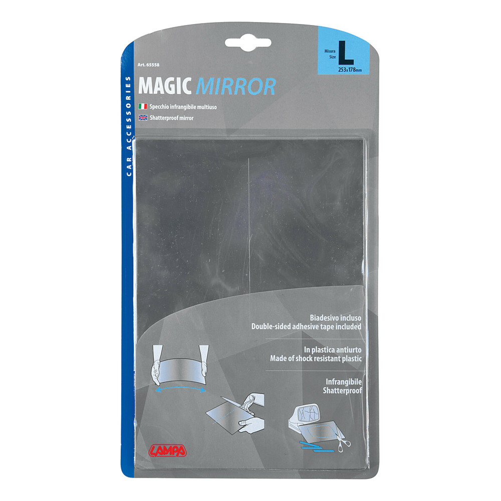 Flexible Mirror Sheets Decorative Self Adhesive Plastic Mirror Tiles Non Glass Stickers for Car Rearview Mirror(10*7inch)
