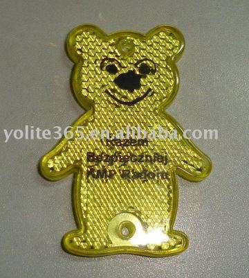 Hard reflector bear shaped, EN13356 approvaled