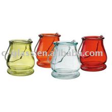 wholesales colored hanging glass lantern candle holder